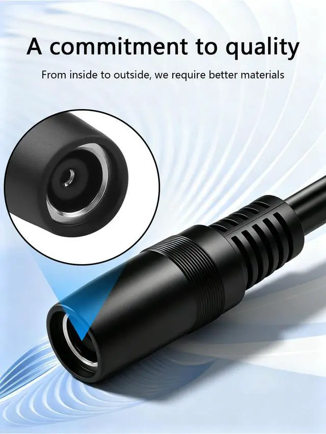 Alt view image 2 of 6 - Type-C Male to DC8020 Female Cable, 2464/18AWG, OD5.5, 0.3m High-Speed Power Transmission Cord (Male-to-Female)