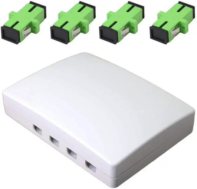 Main image of Fiber Optical Terminal Junction Box4-Port Fiber Panel Box Desktop Place FC LC Adapters for FTTH,FTTO,FTTD