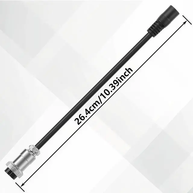 Alt view image 7 of 7 - DC5.5MM x 2.1MM to GX20 Aviation Plug Power Cable DC5521 Female to GX-20 Two Pin Aviation Female Plug Power Cable for Camera, DC Light Tube, etc(10.39 Inch