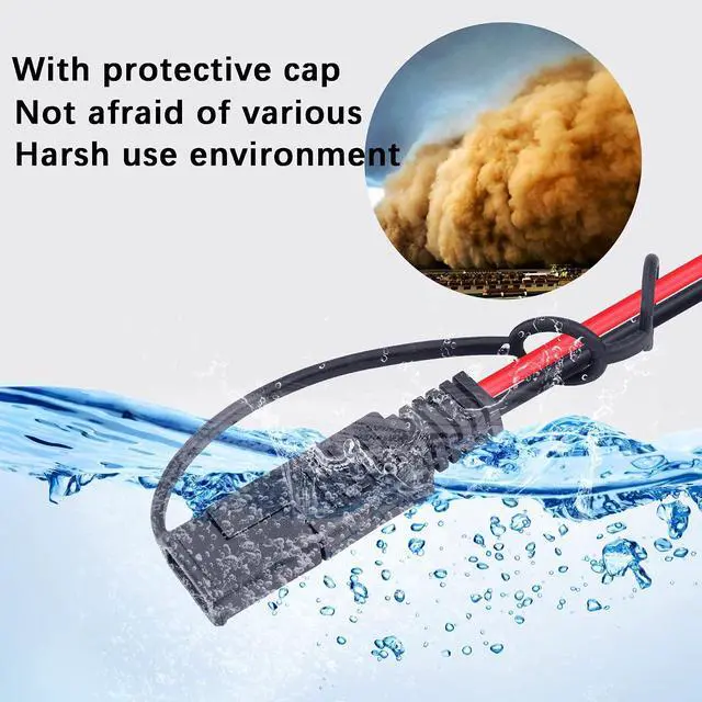 Alt view image 2 of 7 - DC7909 Male Elbow to SAE Plug Power Cord 14AWG DC7.9mmx0.9mm Right Angle 90-Degree Male to SAE Male Plug Power Cord, for Solar Panels, RV, Portable Charging Station,(2 PCS)