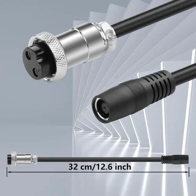 Alt view image 6 of 7 - GX20 Aviation Plug to DC7909 Power Cable 16AWG GX-20 Two Pin Aviation Female Plug to DC7.9MM x 0.9MM Female Plug Power Cable for Portable Charging Stations,Mechanical Equipment,etc