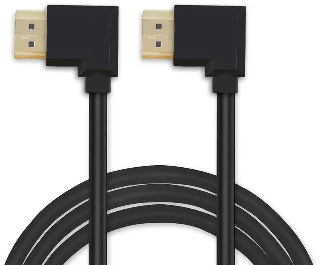Main image of Right Angle HDMI Cable, 3ft 90 Degree HDMI Cable Male to Male, Support 4K Ultra HD, 3D Video, Ethernet, Audio Return Channel(Left)
