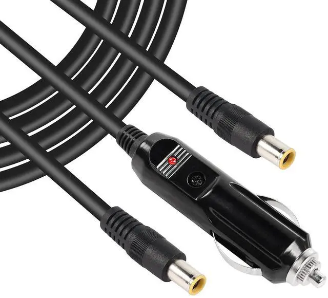 Main image of Car Cigarette Lighter to DC 8mm Y Splitter Cable, Double DC7909 7.9 x 5.5mm Plugs Car Charger Power Supply Cord, 6Ft 12V Cable for Car DVR,Bluetooth Speakers,Camera,GPS,Laptop 1.8m