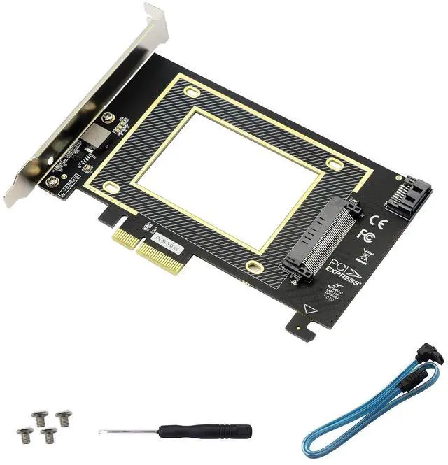 Main image of U.2 to PCIE Expansion CardSFF 8639 to PCIE 3.0 x4 Riser Card,PCI-E 3.0 X4 SATA Adapter,for 2.5" U.2 NVME SSD and 2.5" SATA SSD.
