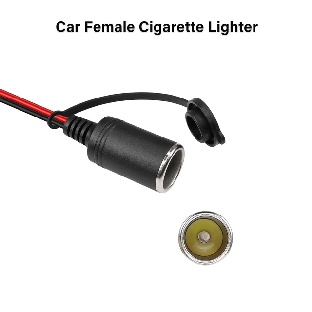 Alt view image 2 of 7 - 12V Car Female Cigarette Lighter to O Ring Terminal Extension Cable Cigarette Lighter Socket with Blade Fuse Replacement Waterproof Plug for Car Marine Truck ATV RV (6.56FT)