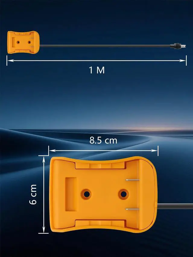 Alt view image 7 of 7 - 3.28FT for Starlink Mini Battery Adapter with De.Walt 20VDIY Power Connector for Workshop Robotics LED Strips and Outdoor Projects