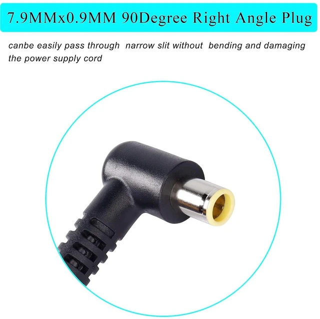 Alt view image 4 of 5 - DC7909 12V 90 Degree DC7.9 x 5.5mm Male Plug to Bare Wire Open End Power Wire 3m