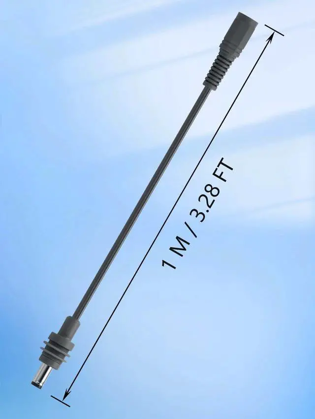 Alt view image 7 of 7 - 2Pcs Extension Cable for Starlink Mini DC 5.5 mm × 2.1 mm Male to Female20V/50W Starlink Mini DC5521 Power Replacement Waterproof Cable for Outdoor/Indoor Gray (39.37, Inches)
