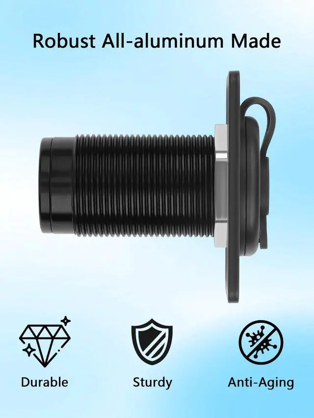 Alt view image 5 of 7 - Waterproof Wall Socket,Gen3 RJ45 CAT6 Female to Female PassthroughAluminum Alloy Outdoor Network Bulkhead Connector with PVC Insulation, Industrial, Marine, RV & Motorcycle