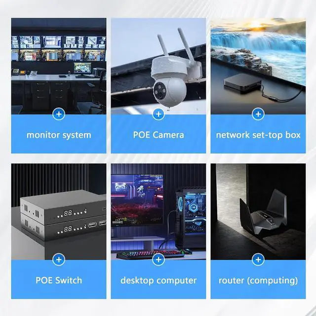Alt view image 4 of 6 - 1 Pair of POE Splitter Adapter DC3-57V 100Mbps DC5.5x2.1mm Male and Female Plug Set POE Power Over Ethernet Spliter for Security Cameras,CCTV Monitoring,IP Cameras,etc(6.3 Inch)