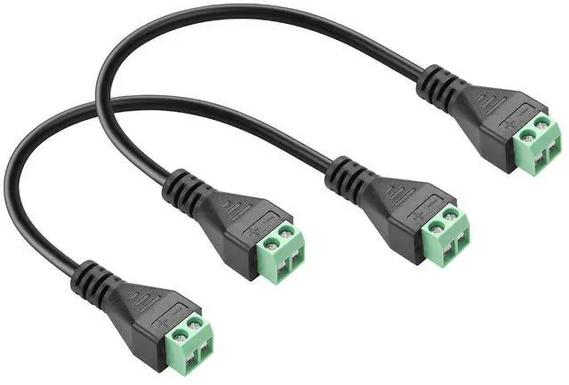 Main image of 2 PCS 2-Pole Terminal Cable 2-Pole 2-Pole Screw Fixed Terminal Cable 2-Pin Terminal Audio and Video Connection Cable for Power Amplifiers,Speakers,Mixing Consoles,etc(11.81 Inch) (2 PIN)