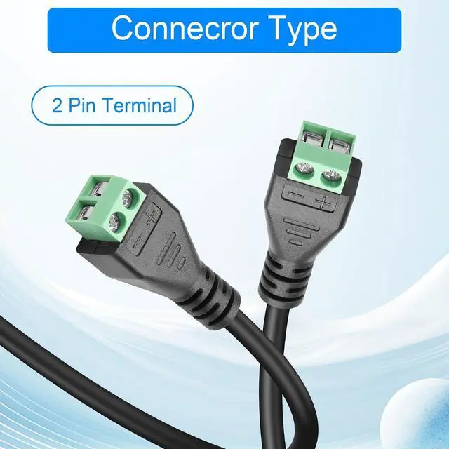Alt view image 2 of 6 - 2 PCS 2-Pole Terminal Cable 2-Pole 2-Pole Screw Fixed Terminal Cable 2-Pin Terminal Audio and Video Connection Cable for Power Amplifiers,Speakers,Mixing Consoles,etc(11.81 Inch) (2 PIN)
