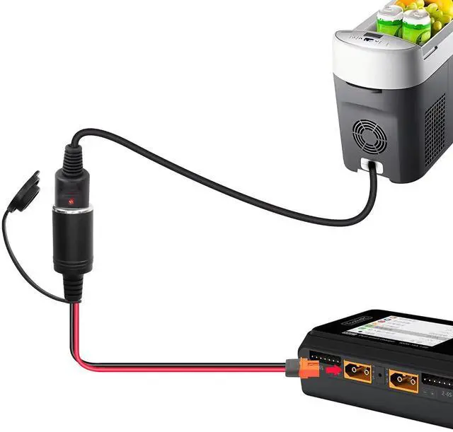 Alt view image 6 of 7 - 12AWG Cigarette Lighter Female Plug to XT60I-F Plug Power Cable DC12V/24V Cigarette Lighter Female Plug to XT60I-F Female Plug Power Cable for Car Refrigerators,Balance Chargers etc(5FT)