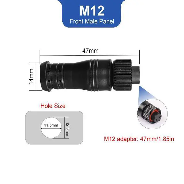 Alt view image 2 of 7 - Outdoor Extension Cord M12 Waterproof Famale Connector to 3 Prong Extension Cable,18AWG,SJTW Heavy Duty Power Cord for Indoor Outdoor, Landscaping, Christmas Trees and Lighting