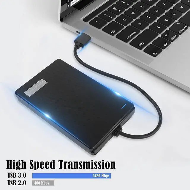 Alt view image 4 of 6 - 2.5 Inch HDD SDD Enclosure USB 3.0 Ultraspeed External SATA III HDD SDD Enclosure for SATA HDD/SSD, Laptops,Desktop Computers etc