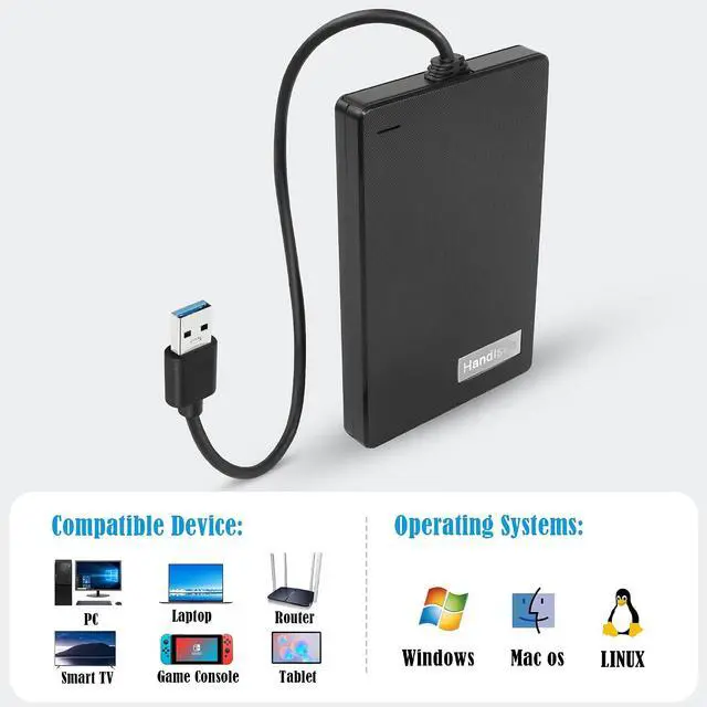 Alt view image 3 of 6 - 2.5 Inch HDD SDD Enclosure USB 3.0 Ultraspeed External SATA III HDD SDD Enclosure for SATA HDD/SSD, Laptops,Desktop Computers etc