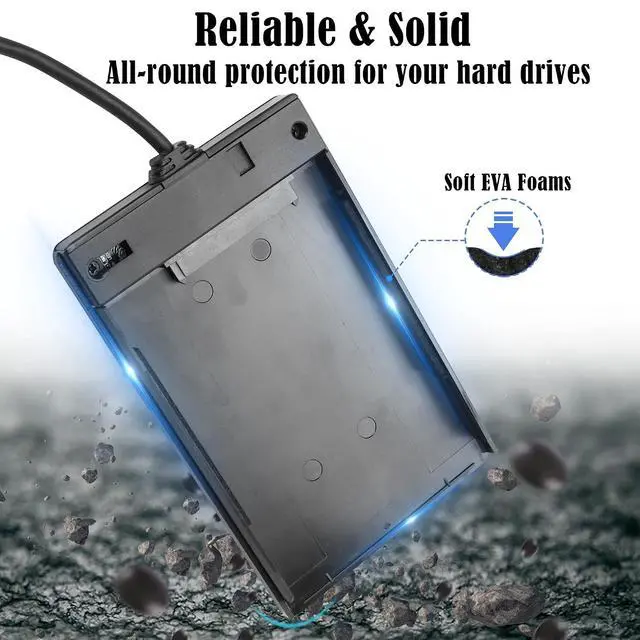 Alt view image 5 of 6 - 2.5 Inch HDD SDD Enclosure USB 3.0 Ultraspeed External SATA III HDD SDD Enclosure for SATA HDD/SSD, Laptops,Desktop Computers etc