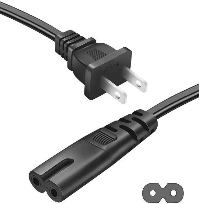 Main image of 2 Prong AC Power Cord for Sony PS5 PS4 PS3 Slim Replacement, 3 Ft
