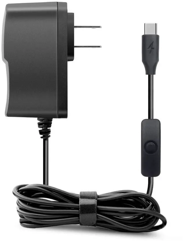 Main image of 5V 3A USB Type C Adapter for Raspberry Pi 4 Model B Power Supply Cord with ON/Off Switch