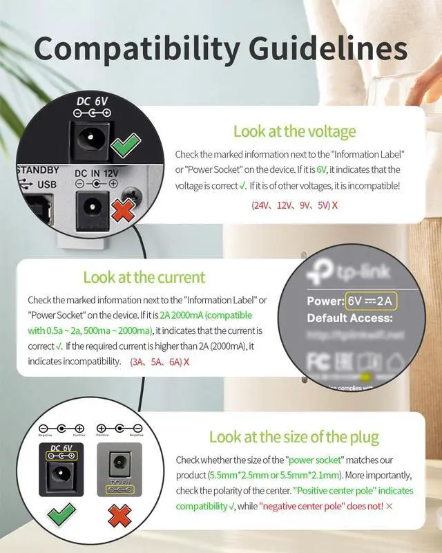 Alt view image 7 of 7 - 6V 2A Power Adapter Charger