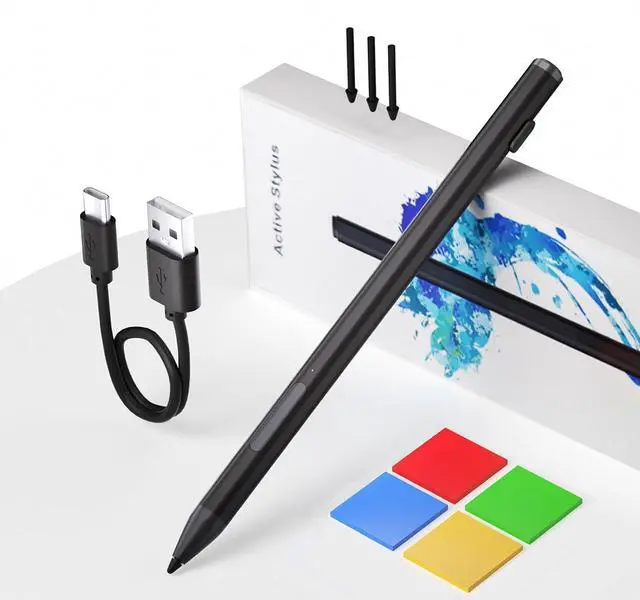 Main image of Surface Pencil - Stylus for Surface Pro 12/11/10/X/9/8/7/7+/6/5/Go 3/Go 2/Book/Laptop 5/Studio 2 with 4Nibs, 4096 Pressure Sensitivity Palm Rejection Rehargeable Surface Pro Pen Stylus