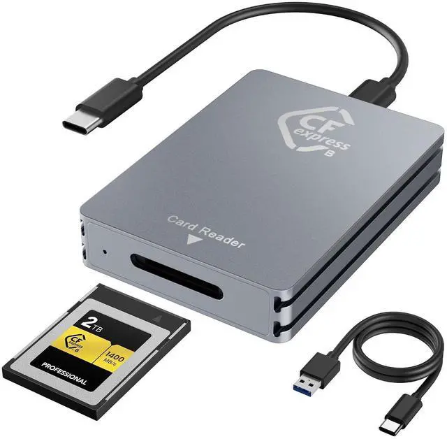 Main image of CFexpress Type B Card Reader - All-Aluminum 10Gbps USB 3.2 Gen 2, Professional CFexpress Type B Card Adapter with Superior Heat Dissipation, Compatible with iPhone 16/17, iPad, MacBook, PC, Android