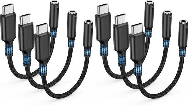 Main image of USB Type C to 3.5mm Female Headphone Jack Adapter (6-Pack)