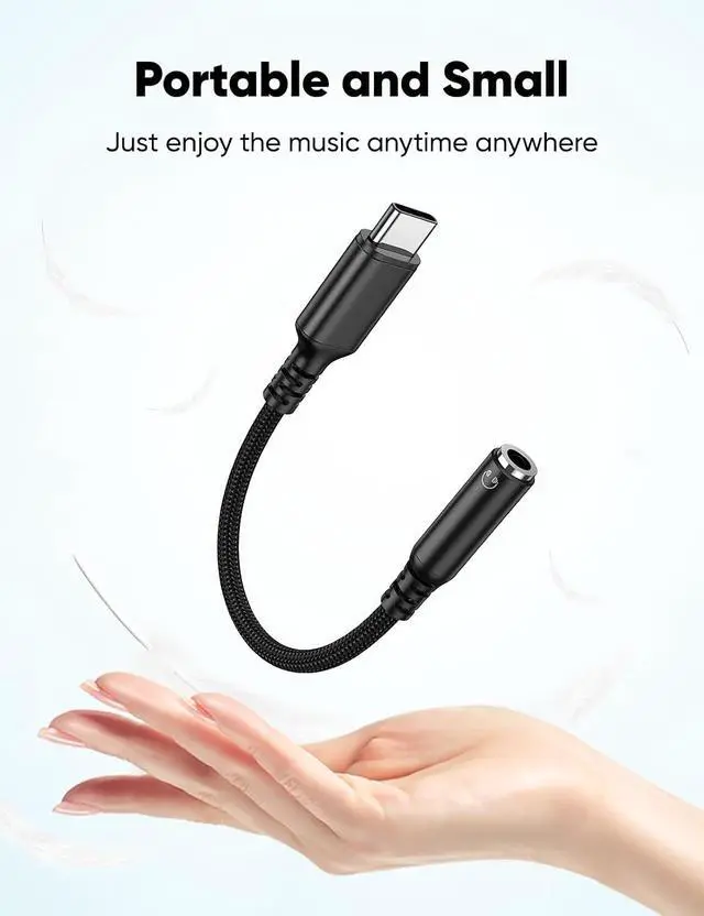 Alt view image 5 of 7 - USB Type C to 3.5mm Female Headphone Jack Adapter (6-Pack)
