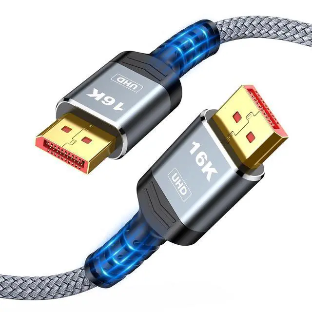 Alt view image 2 of 7 - 8K 10K 4K HDMI Cable & 16K Displayport Cable 2.1, DP 2.1 Cable 6FT