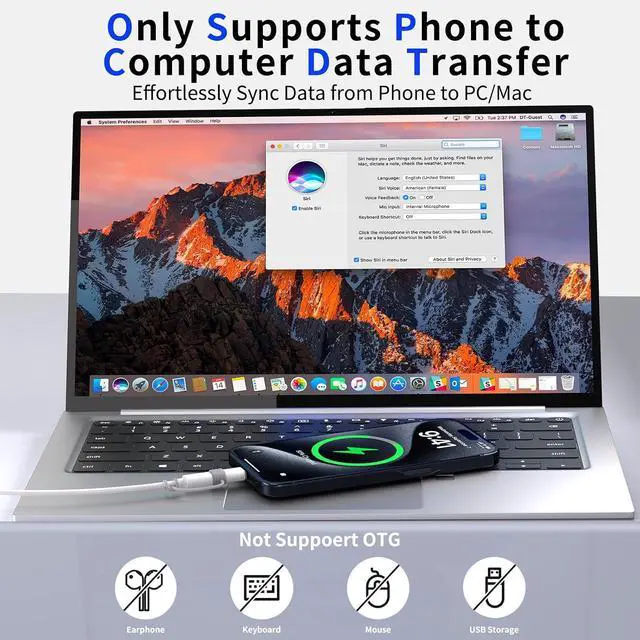 Alt view image 7 of 7 - 4 Pack Lightning to USB C Adapter for iPhone 15/16/17 Pro/17 Pro Max,for iPhone 17/16 Charger,17/16 Accessories,Fast Charging & Data Transfer,USB C Charger Connector Cable (White)