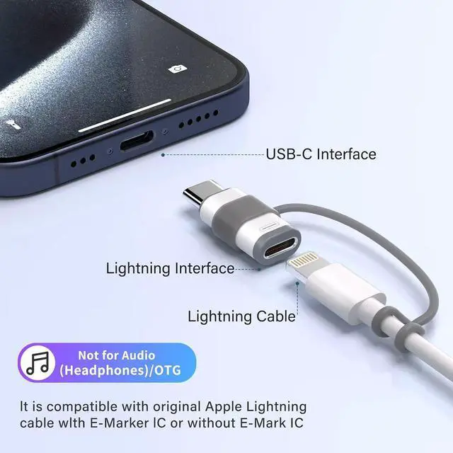 Alt view image 3 of 7 - USB C Type C to Lightning Adapter MFi Certified 4 Pack 27W Fast Charging & 4 Pack Lightning to USB C Adapter for iPhone 15/16/17 Pro/17 Pro Max