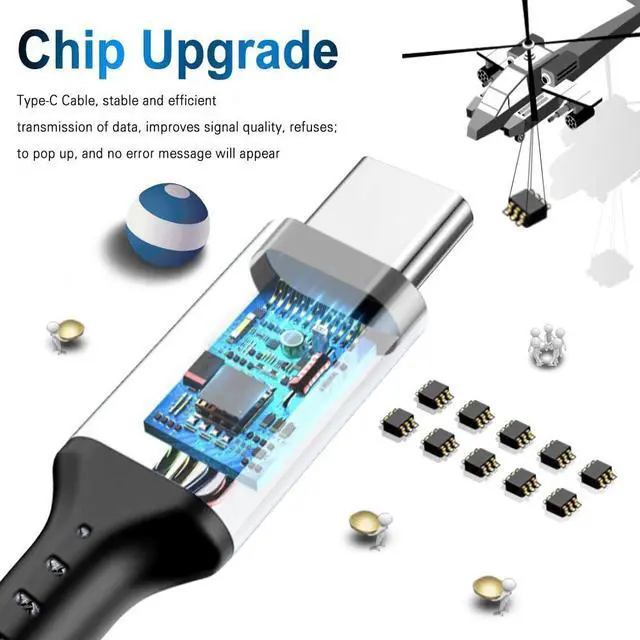 Alt view image 2 of 7 - USB-C to USB-C 60W 6FT 3-Pack, Nylon Braided Fast Charging Cable