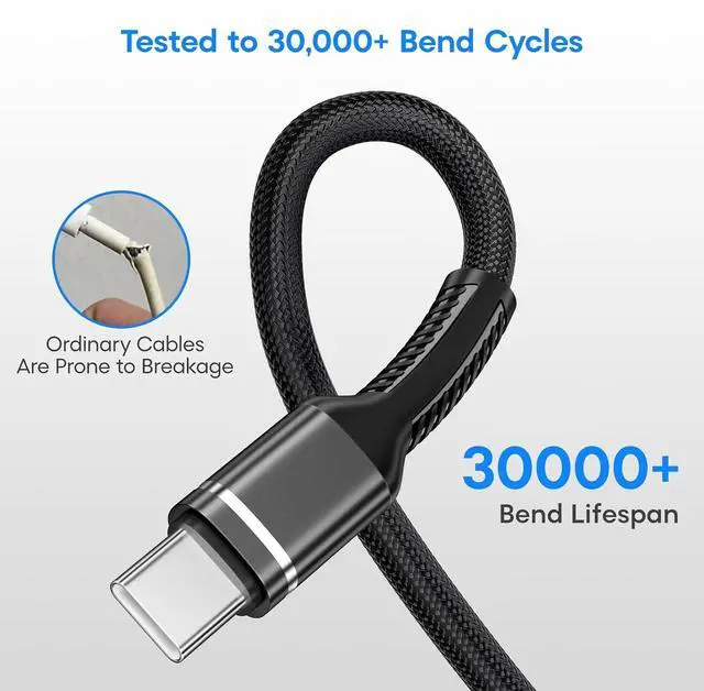 Alt view image 4 of 7 - USB-A to USB-C Cable 3.3ft+6ft Fast Charging Cord for Samsung