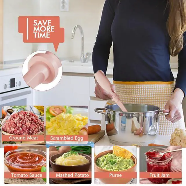 Alt view image 3 of 7 - Upgrade Meat Chopper Hamburger Masher Ground Beef Smasher Utensil Mix Tool