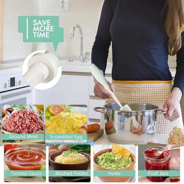Alt view image 2 of 7 - Upgrade Meat Chopper Hamburger Masher Ground Beef Smasher Utensil Mix Tool