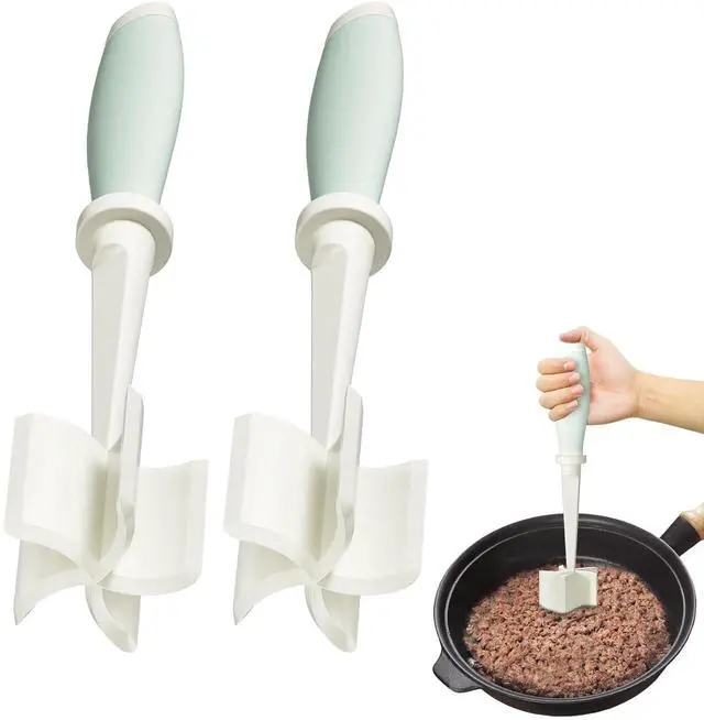 Main image of 2Pack Meat Chopper Hamburger Masher Ground Beef Smasher Utensil Mix Tool