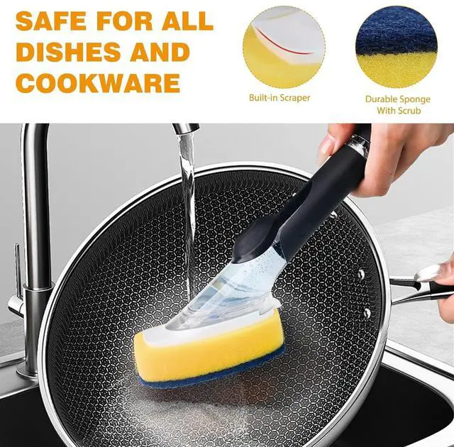 Alt view image 6 of 7 - Sponge Brush Refills for OXO Soap Dispensing Dish Brush