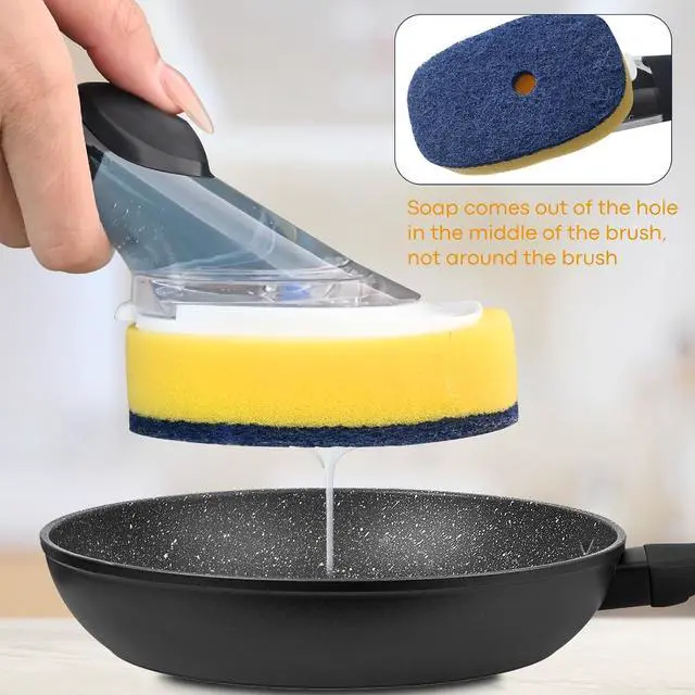 Alt view image 3 of 7 - Sponge Brush Refills for OXO Soap Dispensing Dish Brush