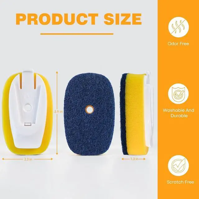 Alt view image 7 of 7 - Sponge Brush Refills for OXO Soap Dispensing Dish Brush