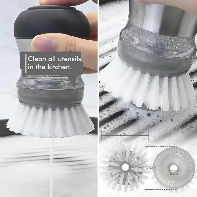Alt view image 4 of 6 - Palm Brush Refills for OXO Steel Soap Dispensing Dish Brush