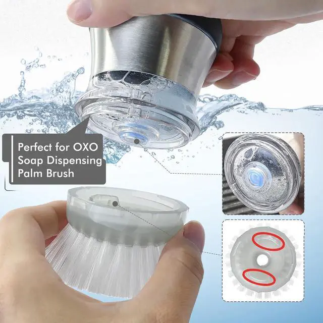 Alt view image 2 of 6 - Palm Brush Refills for OXO Steel Soap Dispensing Dish Brush