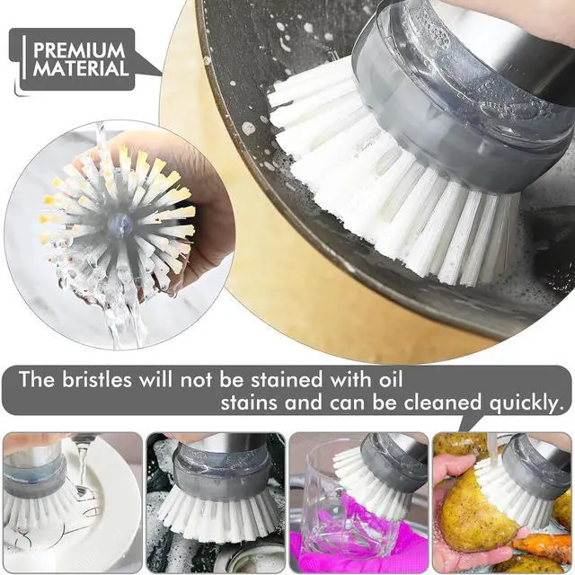 Alt view image 3 of 6 - Palm Brush Refills for OXO Steel Soap Dispensing Dish Brush