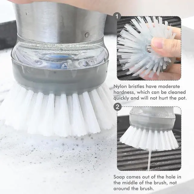 Alt view image 6 of 6 - Palm Brush Refills for OXO Steel Soap Dispensing Dish Brush