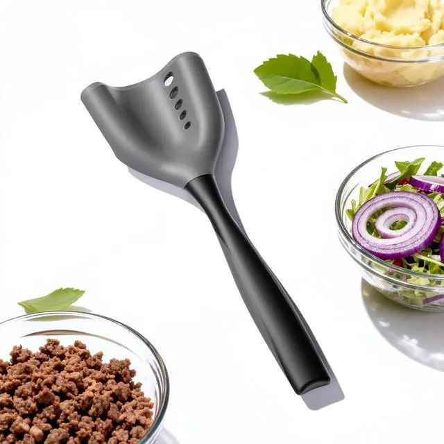 Alt view image 5 of 7 - Meat Chopper Spatula Ground Beef Potato Masher Hamburger Smasher Tool