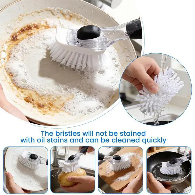 Alt view image 4 of 7 - New Brush Refills for OXO New Soap Dispensing Dish Brush