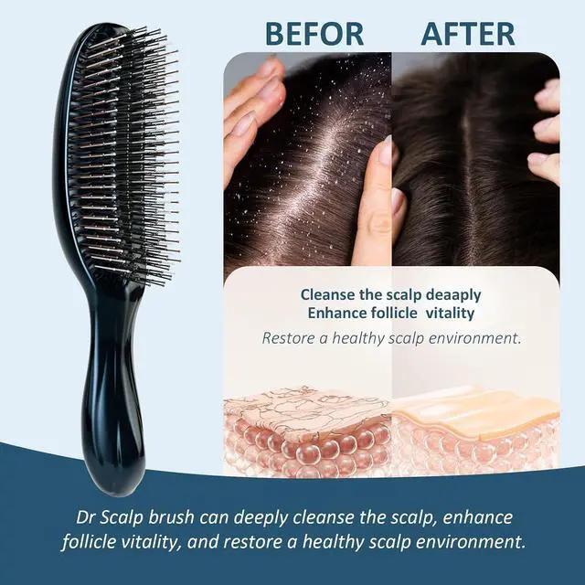 Alt view image 3 of 7 - Detangling Hair Brush Massage Hairbrush for Men & Women