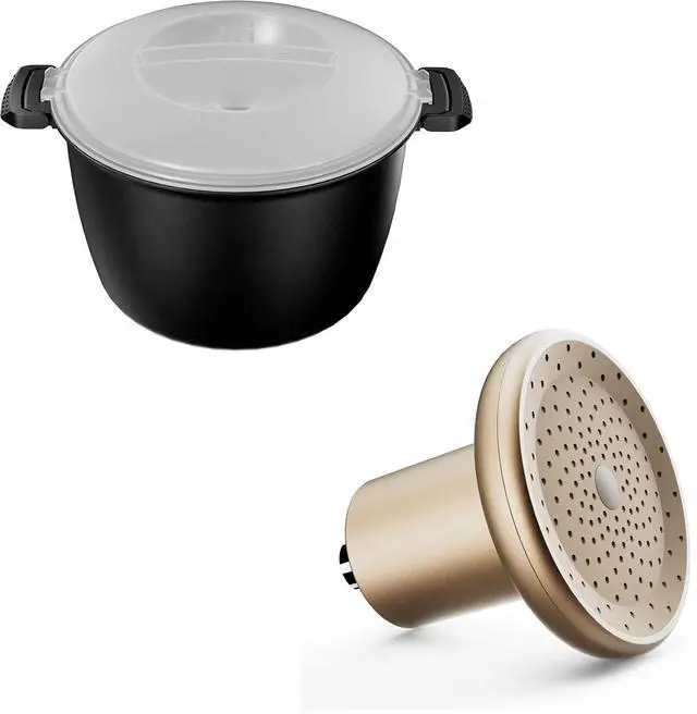 Main image of Large Microwave Cookware Steamer 3 Quart+AJXX Filter Shower Head