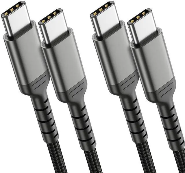 Main image of 3ft USB C to C Cable 2 Pack, USB 2.0 Braided USB C to USB C Cable Fast Charging Compatible with Apple iPhone 15 iPad mini/Air Samsung Galaxy S23 Ultra Google Pixel 7, USBC Cable 1m