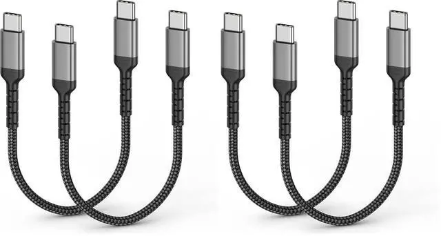 Main image of 1ft USB-C to USB-C Cable Short Type C to Type C Fast Charging Cable Compatible with Apple iPhone 16/15 Pro/Max Samsung Galaxy Google, Short USBC to USBC Cord 12 Inch (Pack of 2)