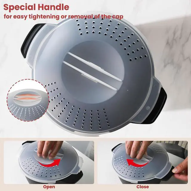 Alt view image 6 of 7 - Microwave Cookware Steamer 2 Quart +AJXX 3-in-1 Multi-Function Bottle Opener